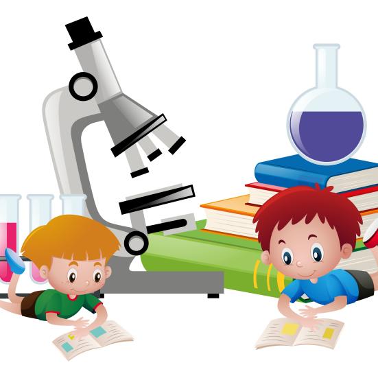 Foto af børn der læser faglitteratur